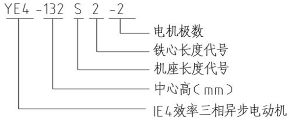 西安泰富西瑪YE4系列超超高效節(jié)能三相異步電動機型號說明